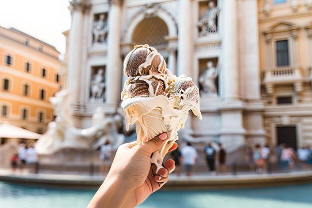 Gelato na fontana de trevi